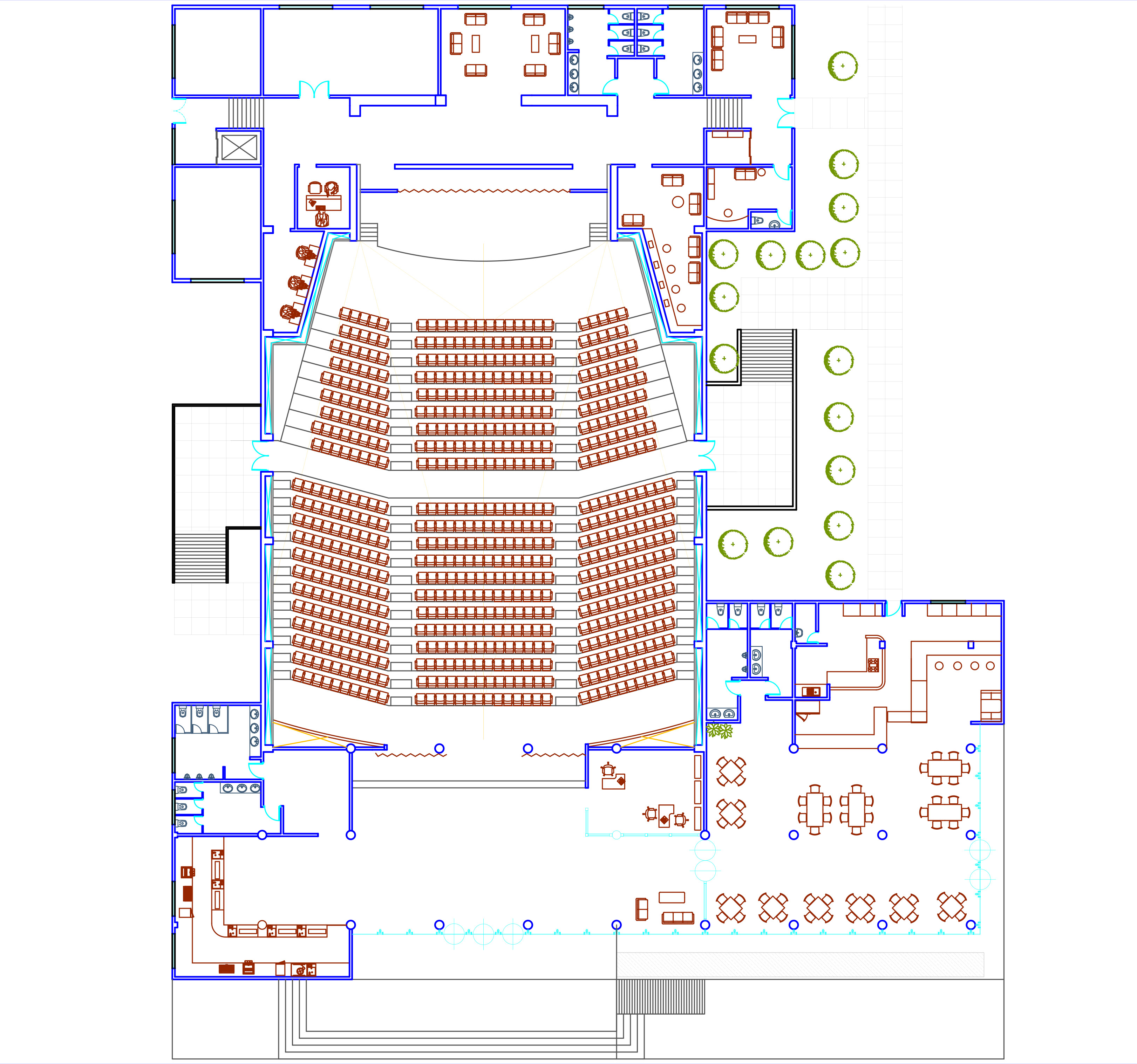План зрительного зала концертного зала Сибирь Барнаул