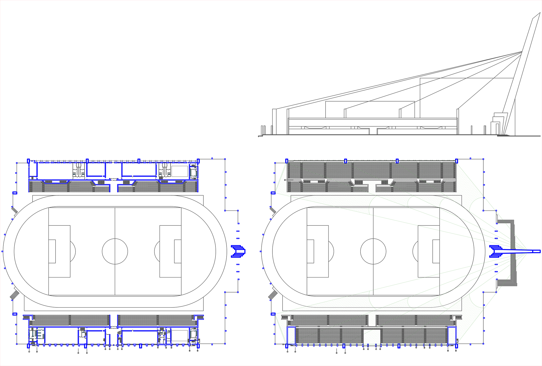Проект стадиона с чертежами