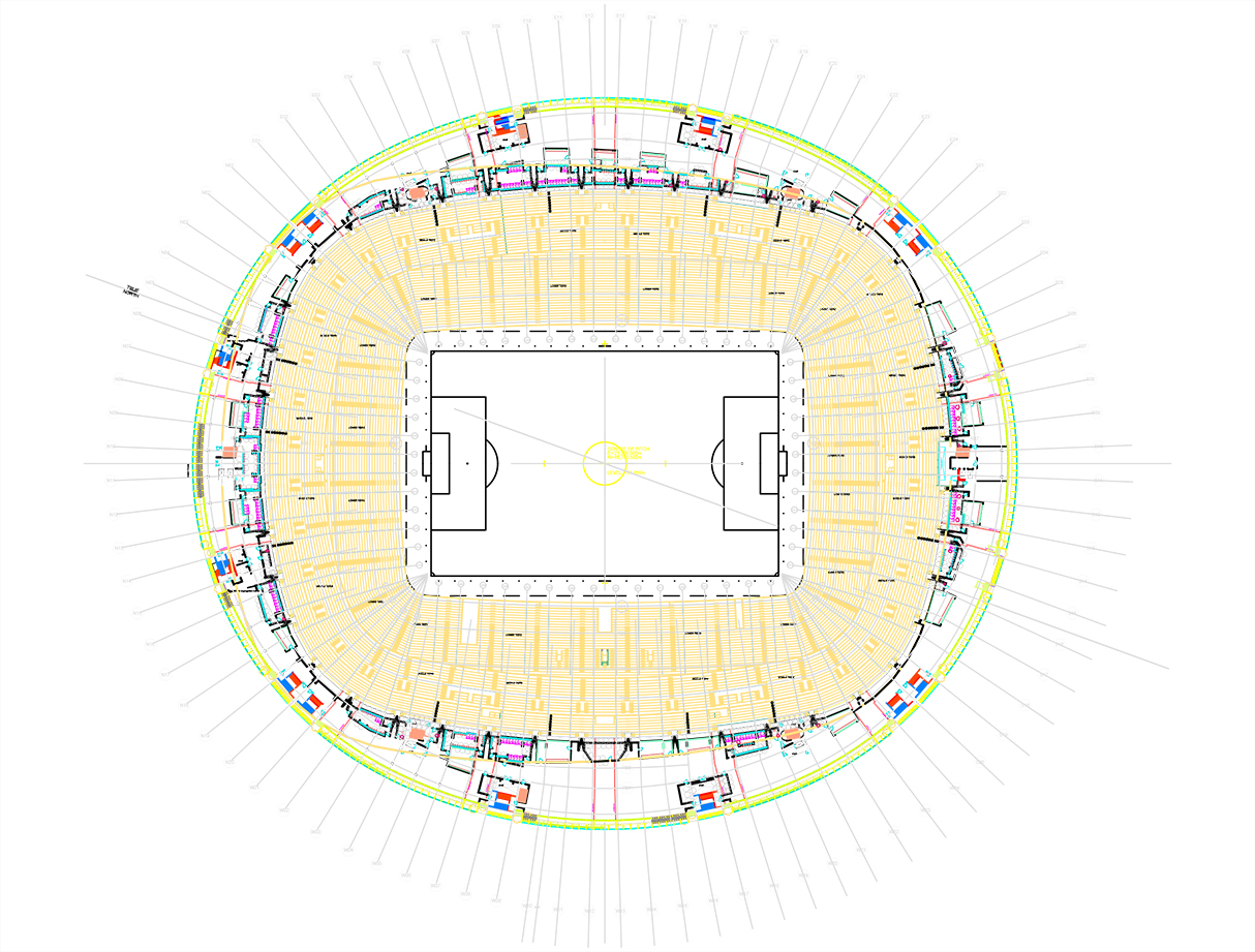 Генплан стадиона в автокаде