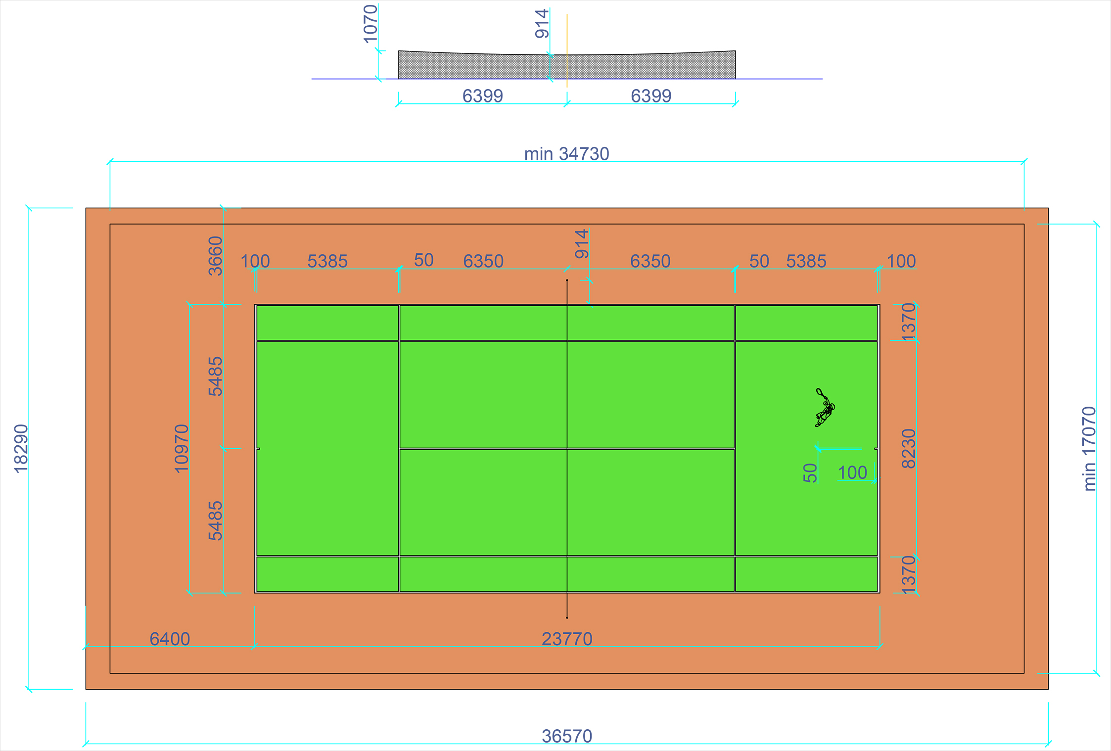 Сколько метров зал. Разметка волейбольной площадки 9х18. Теннисный корт разметка стандарт. Схема разметки теннисного корта. Схема корта для большого тенниса.