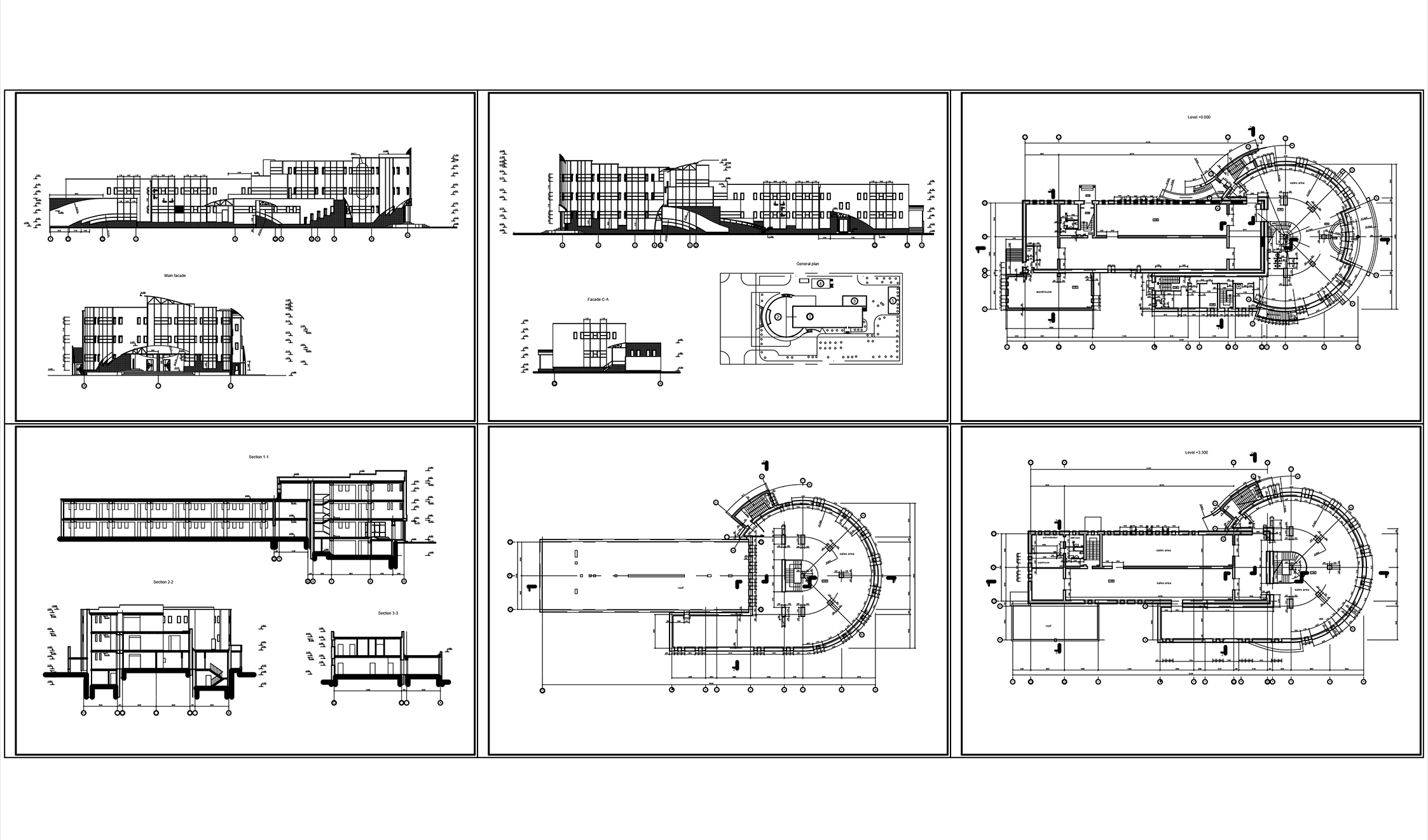 Dwg чертеж торговый центр