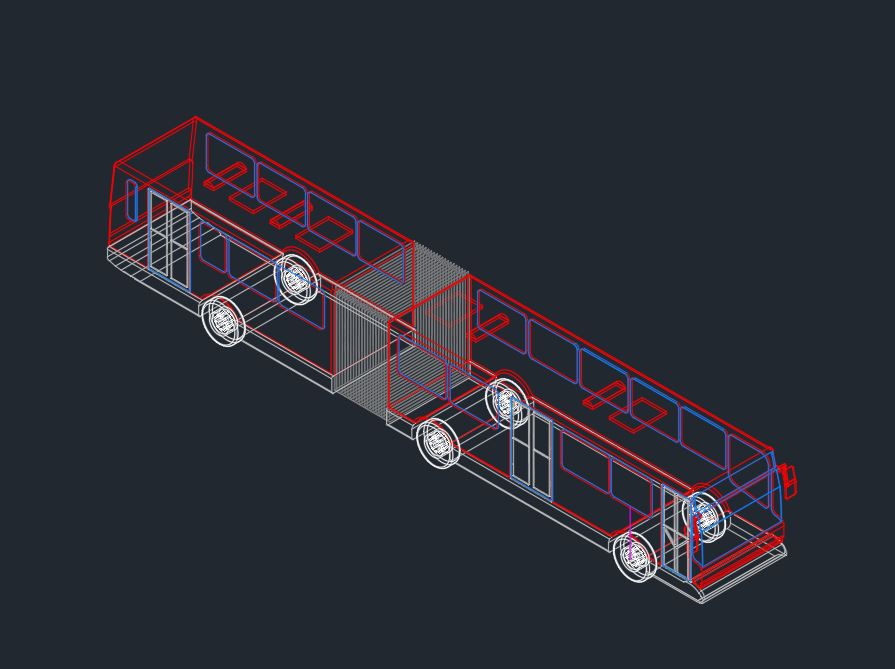 Чертеж автобуса в автокаде